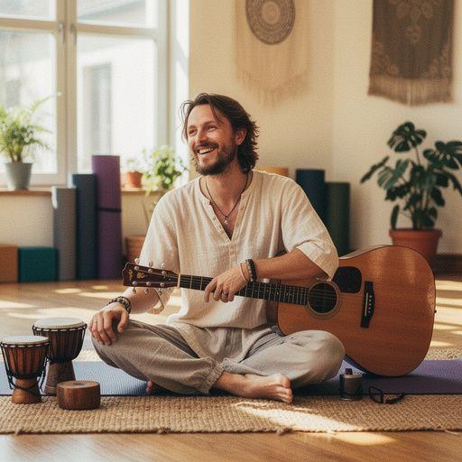 Una instructora guiando a sus alumnos en un flujo de movimientos espontáneos y creativos.